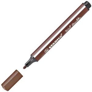 STABİLO Trio Scribbi YAYLI UÇLU KEÇELİ KALEM - Kahverengi