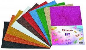 TİCON 20x30cm. A4 2mm.SİMLİ EVA  10 Renk Karışık