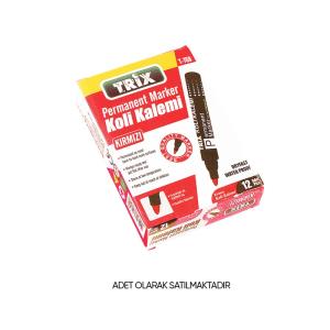 TRİX PERMANENT KOLİ KALEMİ Kırmızı