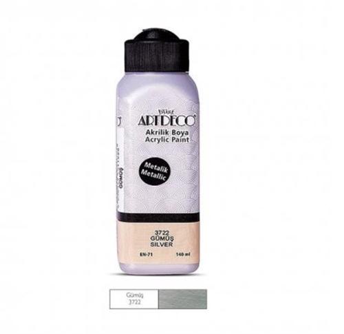ARTDECO METALİK AKRİLİK BOYA 140ml.- Gümüş