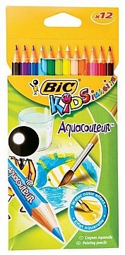BİC AQUACOULEUR 12 Renk KURU SULU BOYA