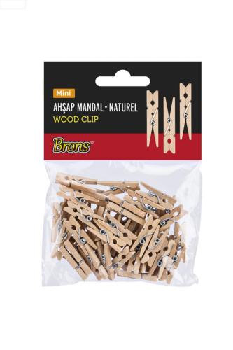 BRONS AHŞAP MANDAL Naturel Mini