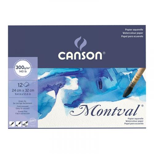 CANSON MONTVAL SULU BOYA  BLOK PAD 12 yp 24x32 300 gr