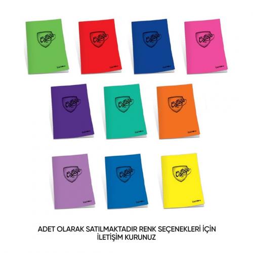 ÇINAR DİKİŞLİ  PP KAPAK DEFTER COLLEGE   A4 40yp. KareLİ
