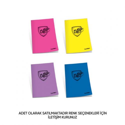 ÇINAR  DİKİŞLİ  PP KAPAK DEFTER COLLEGE   A4 80yp. ÇizgiLİ