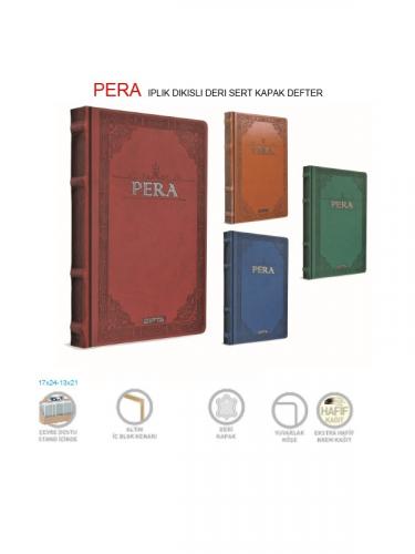GIPTA PERA 17x24 160 YP DERİ KAPAK YALDIZLI DEFTER