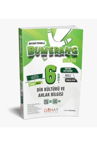 GÜNAY 6.Sınıf BUMERANG DİN KÜLTÜRÜ AKILLI DEFTER KİTAP