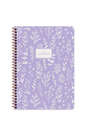 KESKİN 16,5x22,5 80yp.Kareli KARTON KAPAK SPR.PASTEL FLORA DEFTER