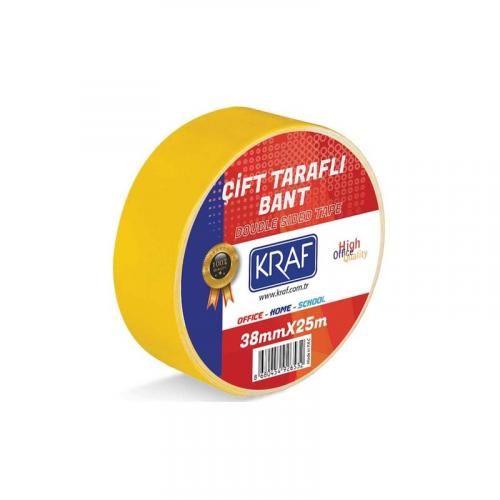 KRAF ÇİFT TARAFLI BANT 38X25 mt 2538G