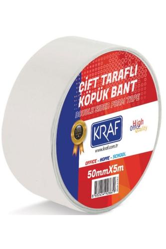 KRAF ÇİFT TARAFLI KÖPÜK BANT 50MMX5M 5050G