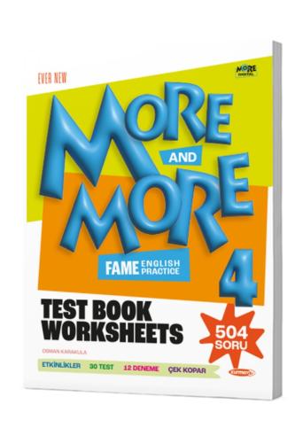 MORE & MORE 4.Grade WORKSHEETS & TEST BOOK & SELFIE TEST