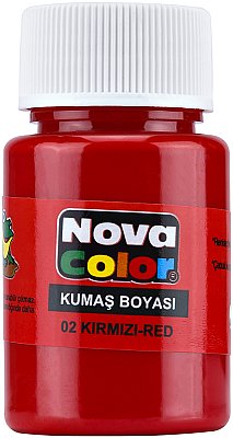 NOVA COLOR KUMAŞ BOYASI SU BAZLI- Kırmızı