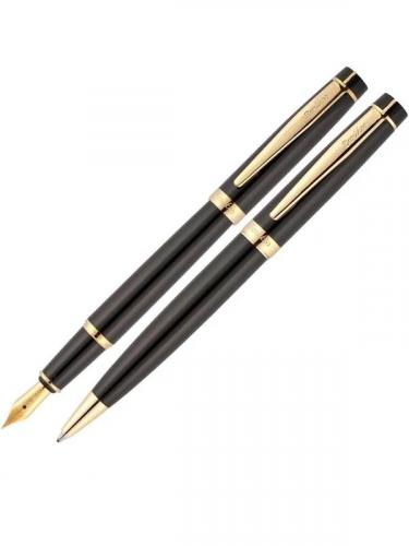 SCRİKSS 38DOLMA & TÜKENMEZ KALEM SETİ Siyah Altın