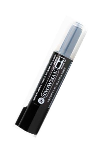 SNOWMAN Kalın Uç BEYAZ TAHTA KALEMİ KARTUŞLU - Siyah