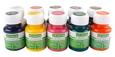 SÜDOR KUMAŞ BOYASI 25ml.TEK RENK