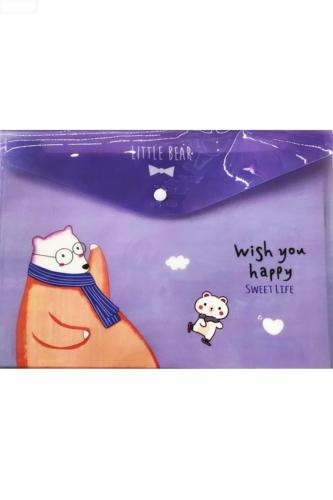 TAROS UNİCK COLOR A4 ÇIT ÇIT DOSYA WINTER BEAR