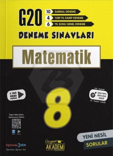 ÜÇGEN AKADEMİ 8.Sınıf MATEMATİK G20 DENEME SINAVLARI