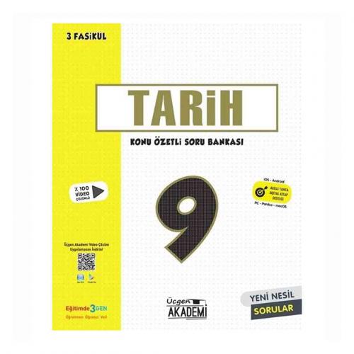 ÜÇGEN AKADEMİ 9.Sınıf TARİH Konu Özetli Soru Bankası 3 Fasikül